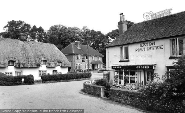 Photo of Exton, Post Office and Shoe Inn c1955