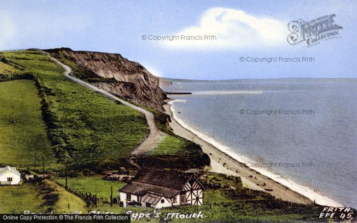 Photo of Eype, Beach And Cliffs c.1955