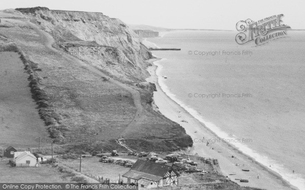 Photo of Eype, Beach And Cliffs c.1955