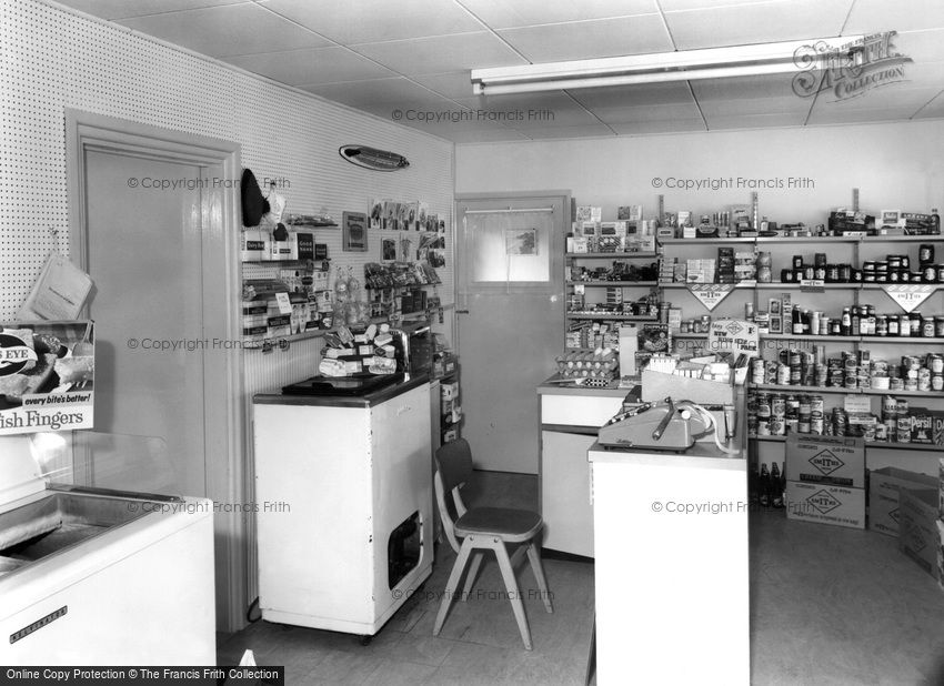 Eype, Seascape Bungalets, the Shop Interior c1960