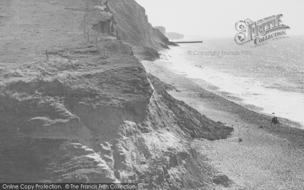 Photo of Eype, The Cliffs Looking East c.1955