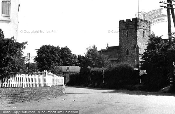 Photo of Eythorne, Church Hill And The Church Of St Peter And St Paul c.1955