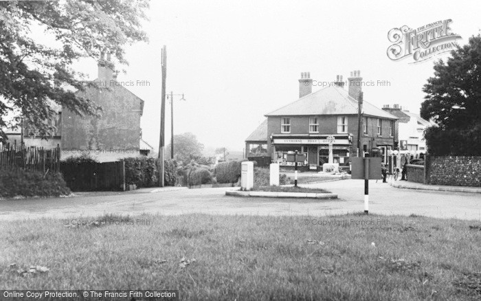 Photo of Eythorne, The Memorial And Post Office c.1955