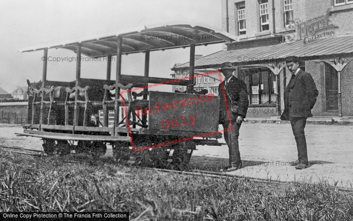 Photo of Fairbourne, Men And Tram Car 1908