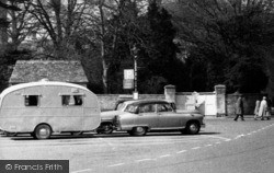 Car And Caravan In The Market Place c.1958, Fairford
