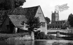 St Mary's Church And Mill c.1950, Fairford