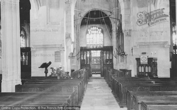 Photo of Fairford, The Nave, St Mary's Church c.1960