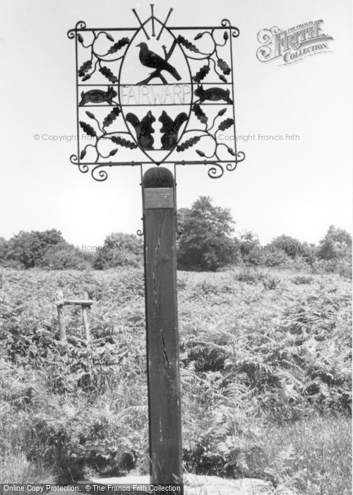 Photo of Fairwarp, The Village Sign c.1955