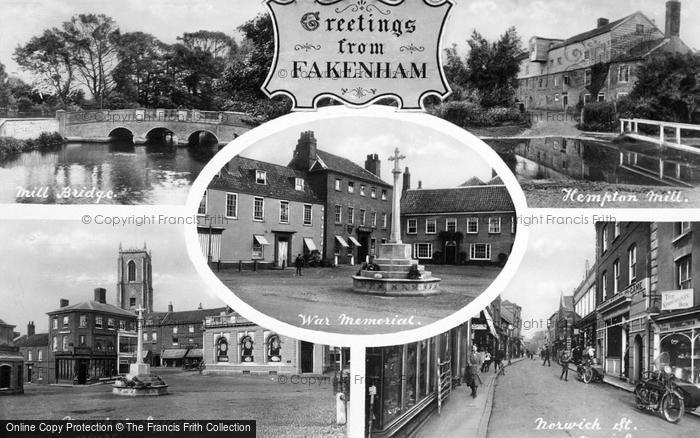 Photo of Fakenham, Composite c.1930