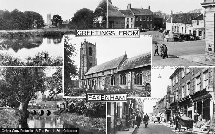 Photo of Fakenham, Composite c.1950