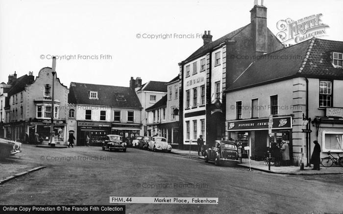 Photo of Fakenham, Market Place c.1965