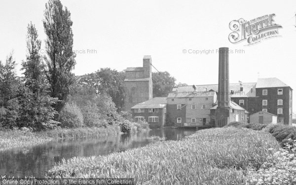 Photo of Fakenham, River Wensum And The Mill c.1955
