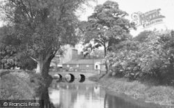 River Wensum Bridge And The Mill c.1955, Fakenham