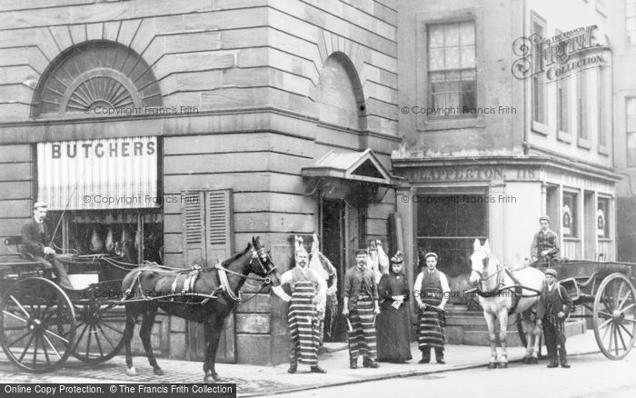 Photo of Falkirk, Butchers Shop, The Steeple c.1900