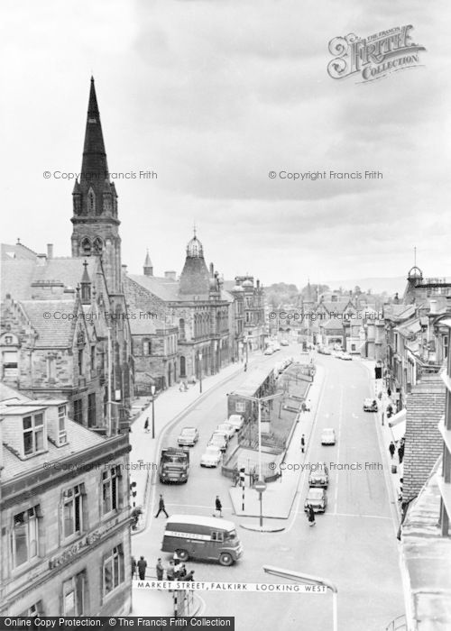 Photo of Falkirk, New Market Street, Looking West c.1965