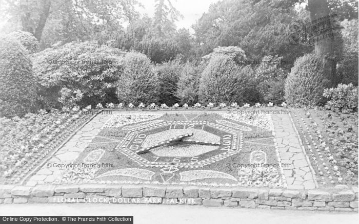 Photo of Falkirk, The Floral Clock, Dollar Park c.1965