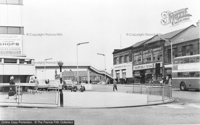 Photo of Falkirk, The Shopping Centre And Footbridge c.1965