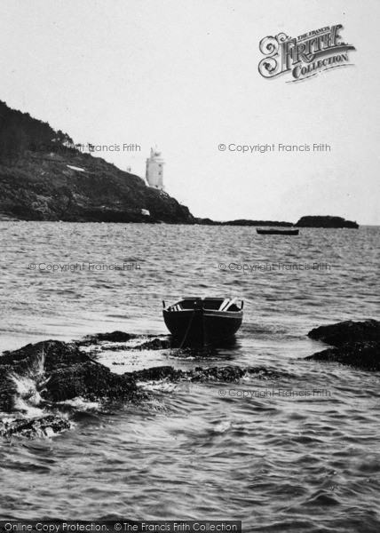 Photo of Falmouth, A Boat And St Anthony's Lighthouse 1890