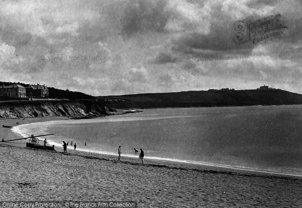 Photo of Falmouth, Bathing Beach And Pendennis Head 1890