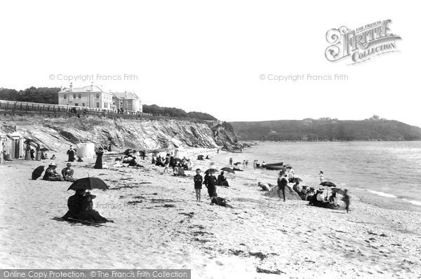 Photo of Falmouth, Bathing Beach And Pendennis Head 1895