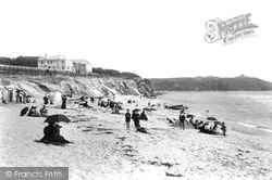 Bathing Beach And Pendennis Head 1895, Falmouth