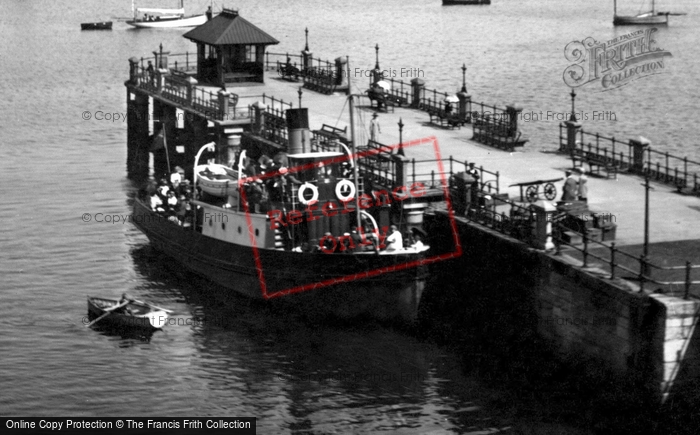 Photo of Falmouth, Boat At Prince Of Wales Pier 1918