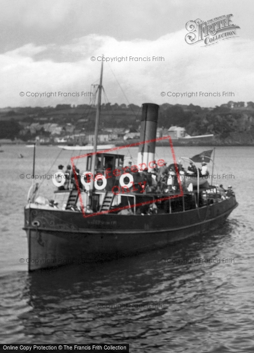 Photo of Falmouth, Boat In The Harbour 1918