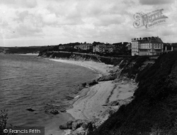 Castle Beach From Pendennis 1930, Falmouth