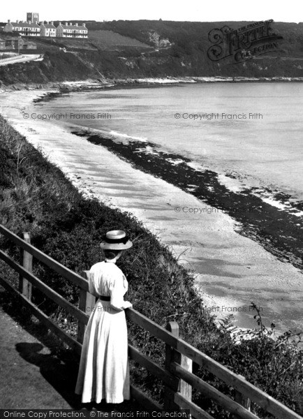 Photo of Falmouth, Lady Admiring The View 1908