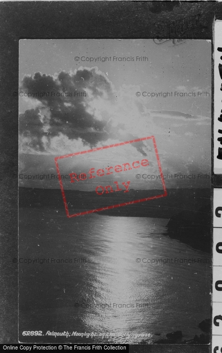 Photo of Falmouth, Moonlight On Gyllyngvase 1910