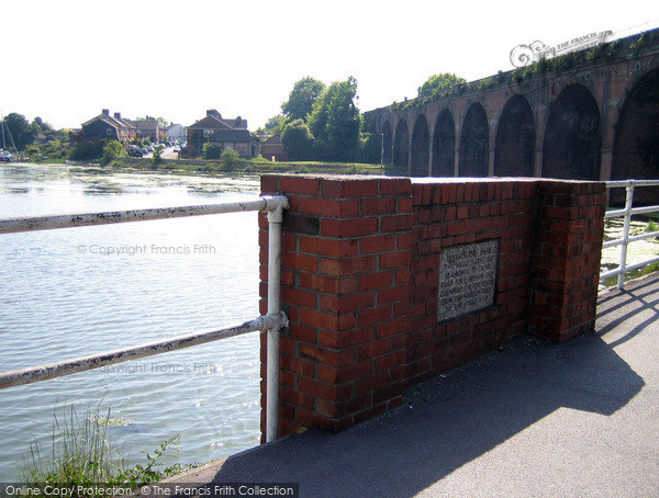Photo of Fareham, Old Mill Plaque And Railway Viaduct 2005