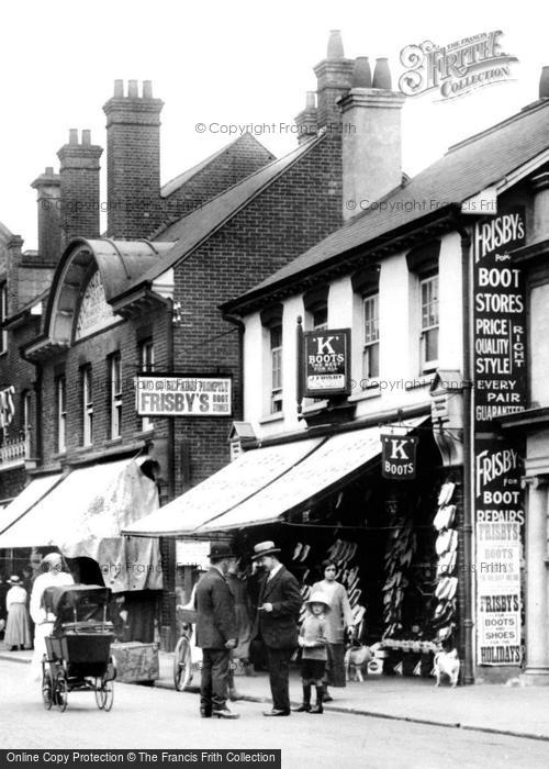 Photo of Farnborough, Frisby's Boot Stores, Lynchford Road 1919
