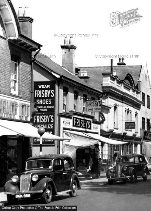 Photo of Farnborough, Frisby's Shoe Store, Lynchford Road c.1955