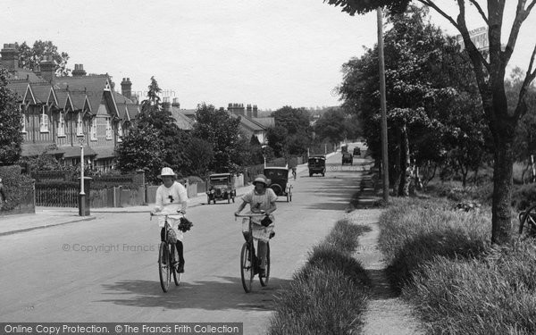 Photo of Farnborough, Girls Cycling, Lynchford Road 1924