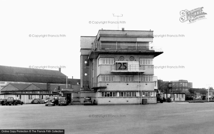 Farnborough, RAE Flying Control Tower c1955