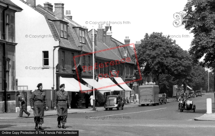 Photo of Farnborough, Soldiers In Alexandra Road c.1955