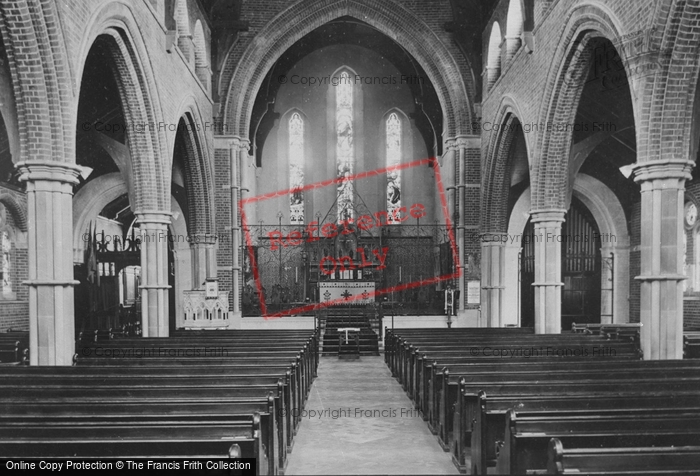 Photo of Farnborough, St Mark's Church Interior 1923