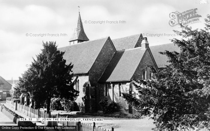 Photo of Farncombe, St John's Church c.1965