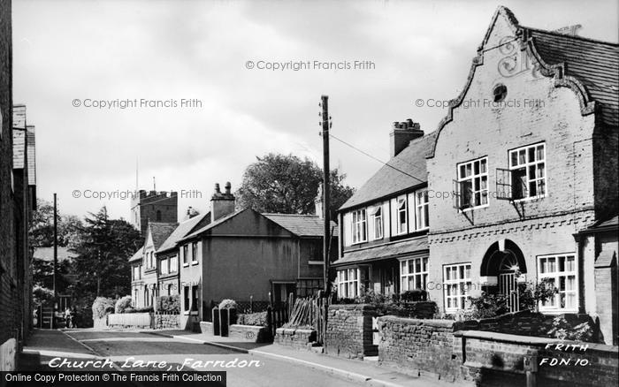 Photo of Farndon, Church Lane c.1960