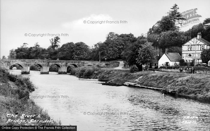 Photo of Farndon, The River And Bridge c.1960