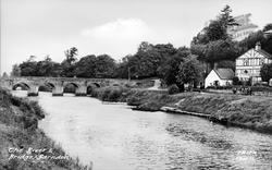 The River And Bridge c.1960, Farndon