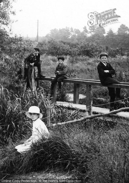 Photo of Farnham, Children Near Hatch Mill 1904