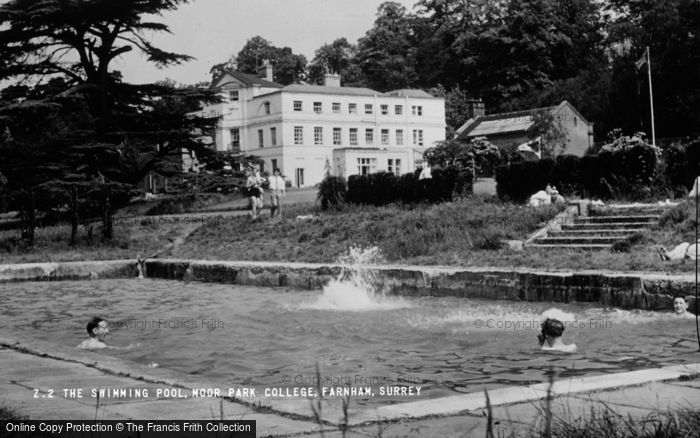 Photo of Farnham, Moor Park College, The Swimming Pool c.1965