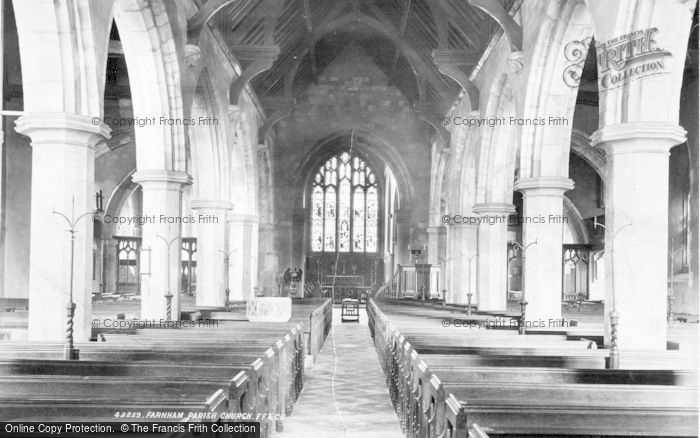 Photo of Farnham, Parish Church, Nave 1899
