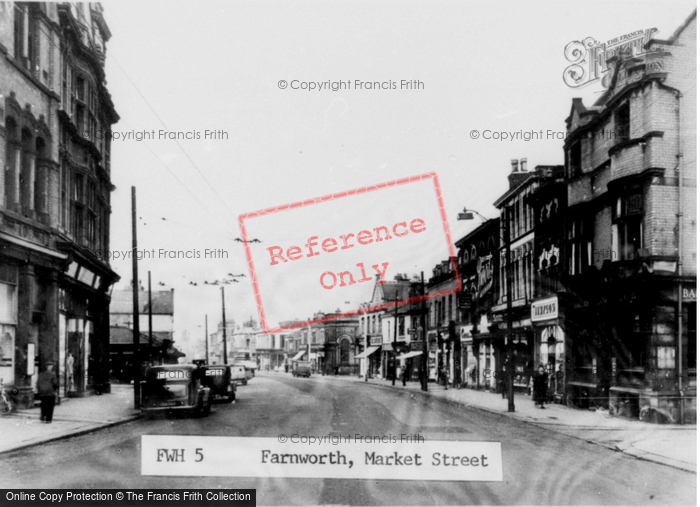 Photo of Farnworth, Market Street c.1955