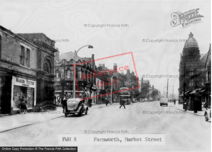 Photo of Farnworth, Market Street c.1955