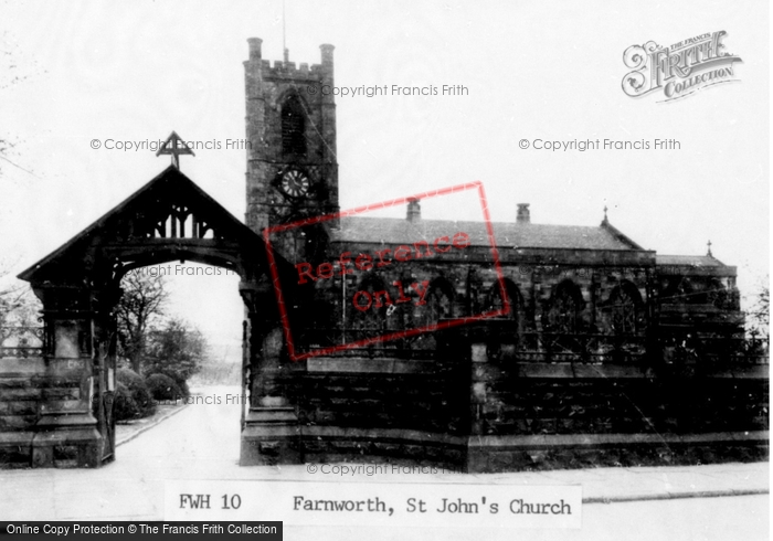 Photo of Farnworth, St John's Church c.1955
