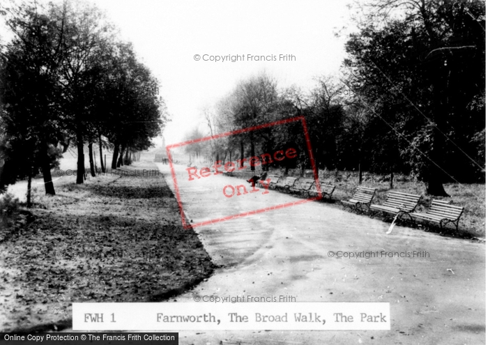 Photo of Farnworth, The Broad Walk, The Park c.1955
