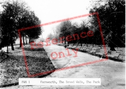 The Broad Walk, The Park c.1955, Farnworth