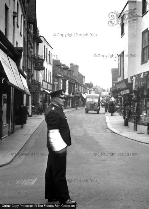 Photo of Faversham, Preston Street, A Traffic Policeman c.1955